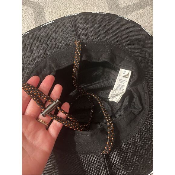 Converse Black Boonie Hat with Chin Strap – Unisex Outdoor Bucket Cap size S/M - Picture 5 of 5